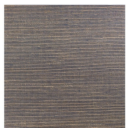 5' X 7' Blue Wool Hand Woven Area Rug