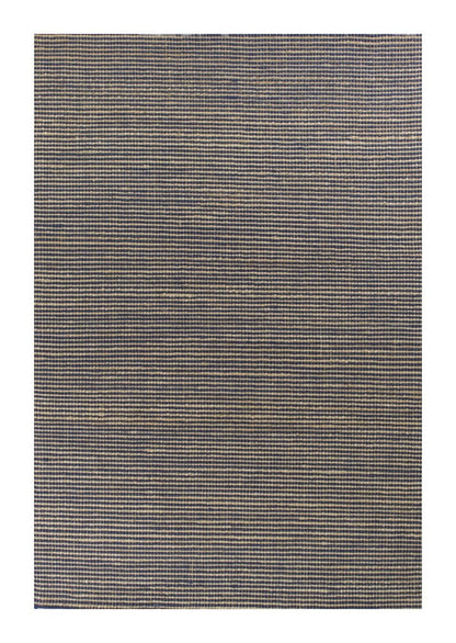 8' X 11' Blue And Beige Abstract Hand Woven Area Rug