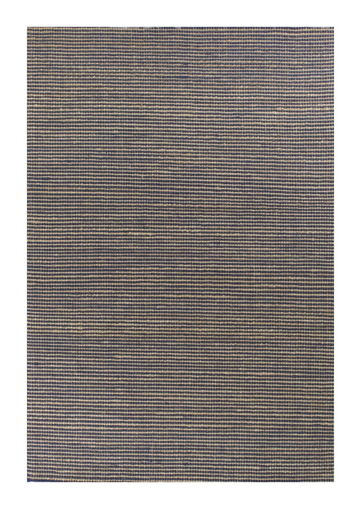 5' X 7' Blue Wool Abstract Hand Woven Area Rug