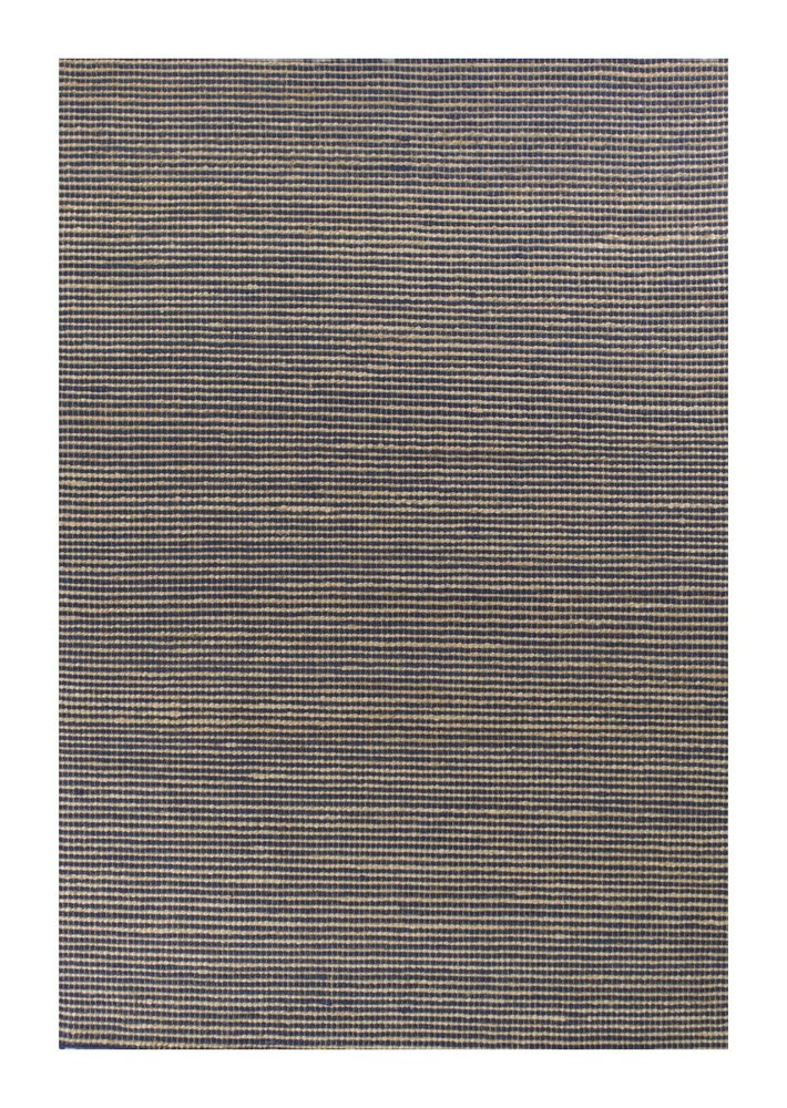 5' X 7' Blue Wool Abstract Hand Woven Area Rug