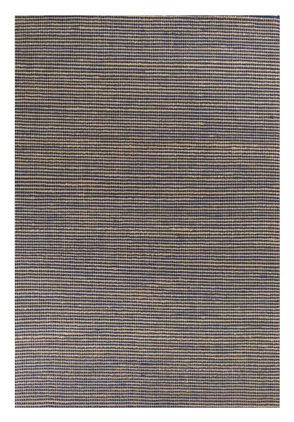 5' X 7' Blue Wool Hand Woven Area Rug