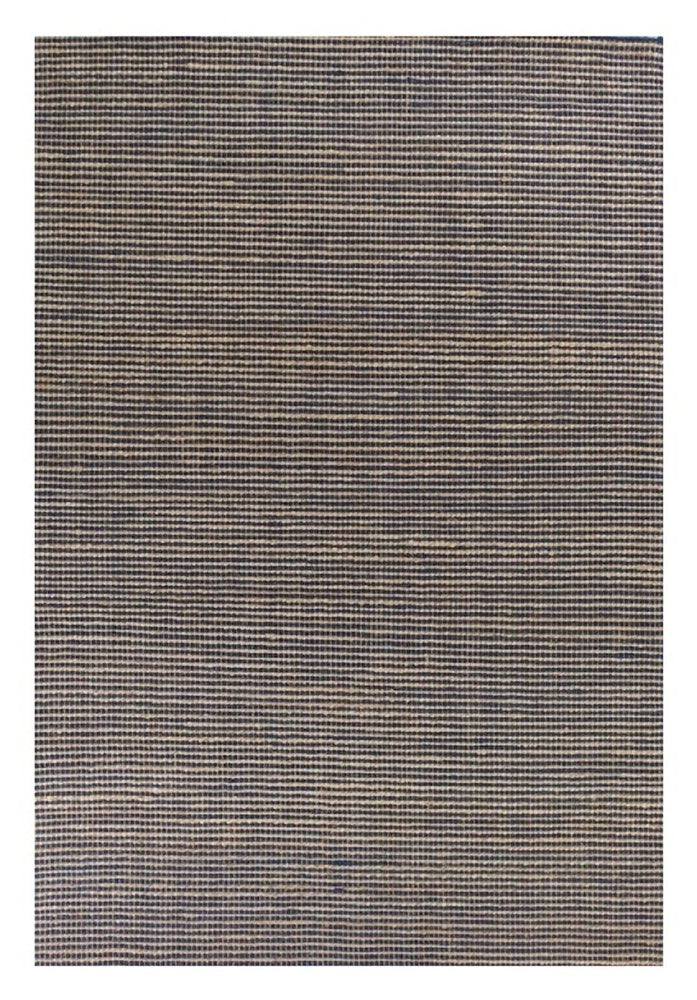 8' X 11' Blue And Beige Abstract Hand Woven Area Rug