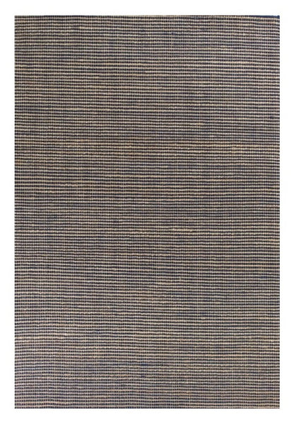 8' X 11' Blue And Beige Abstract Hand Woven Area Rug