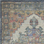 7' X 12' Blue Orange Hand Woven Traditional Medallion Indoor Area Rug