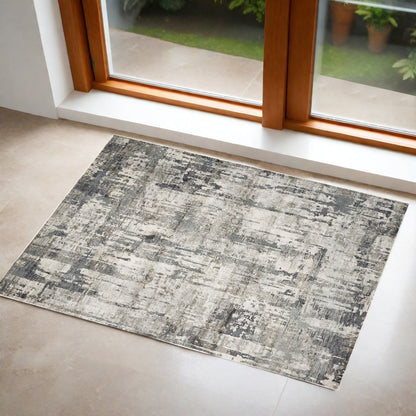 3' X 5' Gray Area Rug