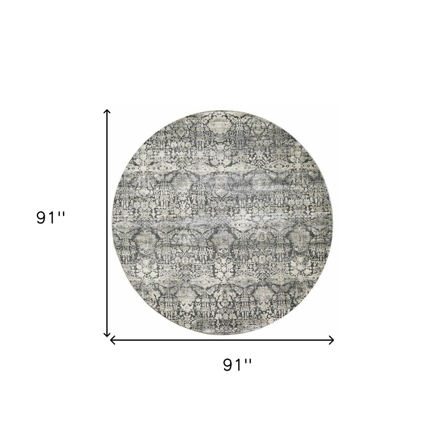 8' X 8' Gray Runner Rug