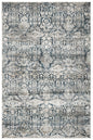 3' X 5' Teal And Ivory Floral Area Rug