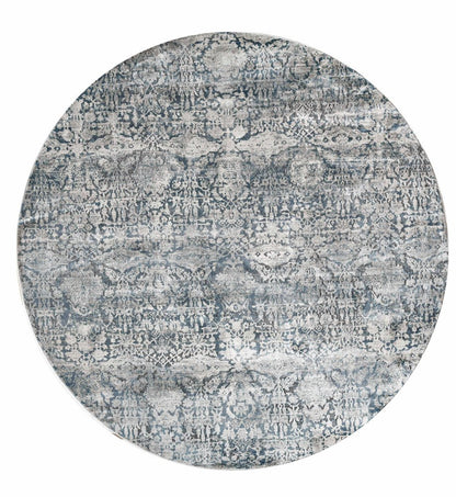 3' X 5' Teal And Ivory Floral Area Rug