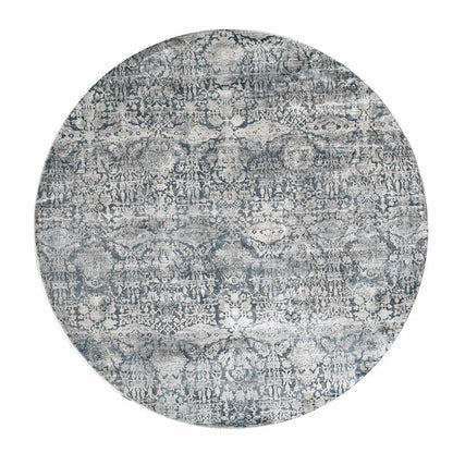 3' X 5' Teal And Ivory Floral Area Rug