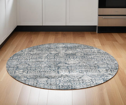 8' X 8' Teal Runner Rug