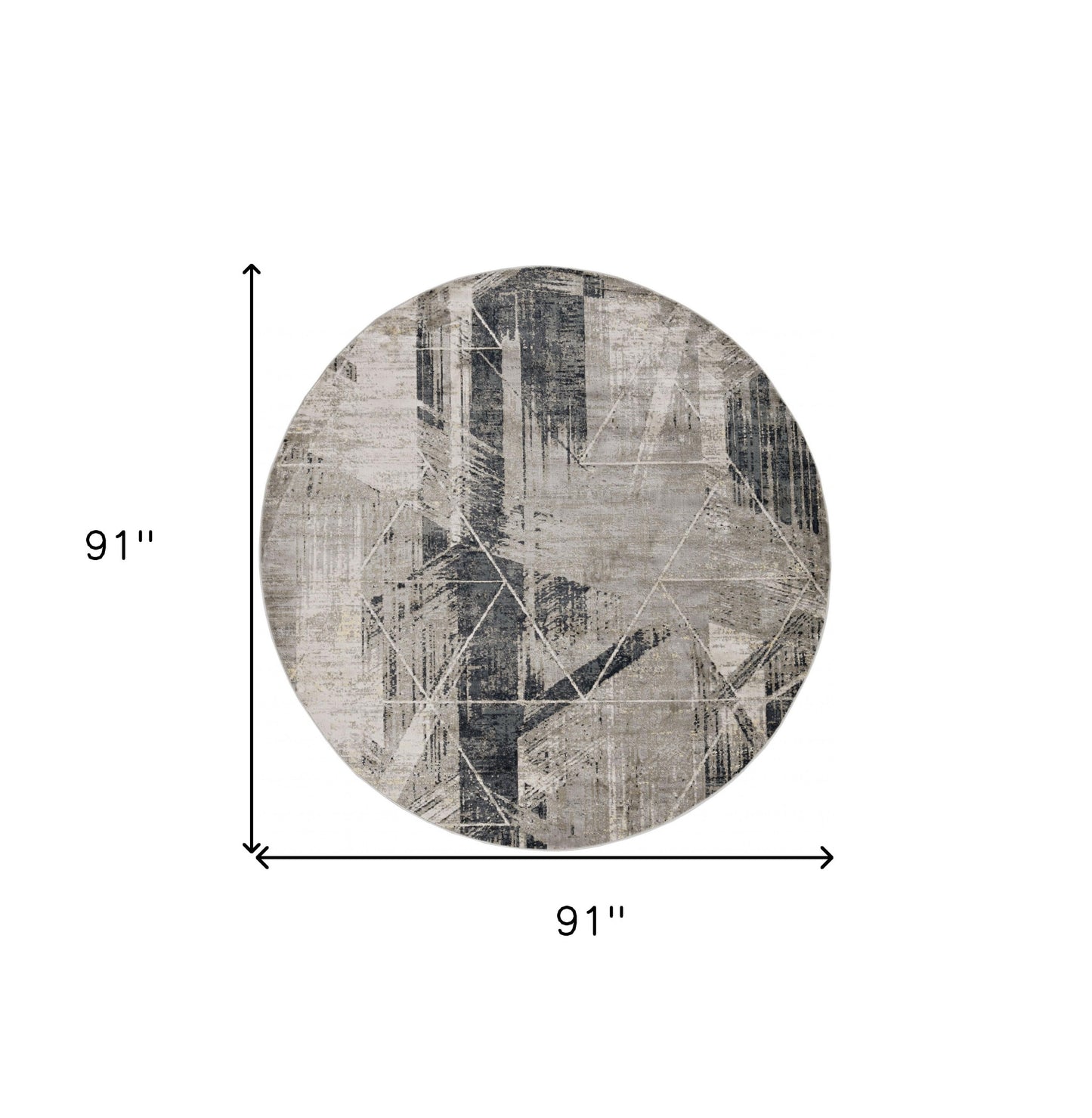 3' X 5' Gray Black And Ivory Abstract Area Rug