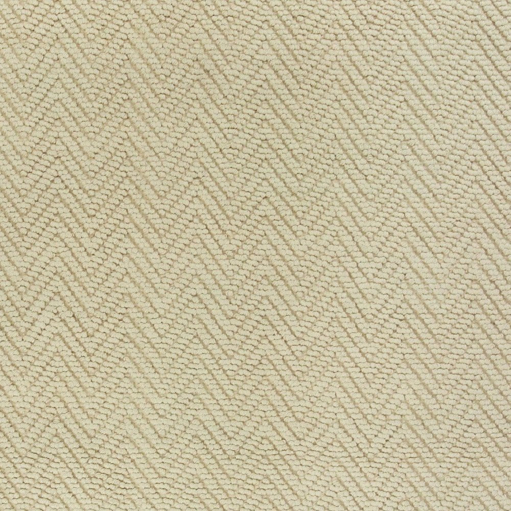 7' X 10' Ivory And Beige Jute Chevron Hand Woven Area Rug