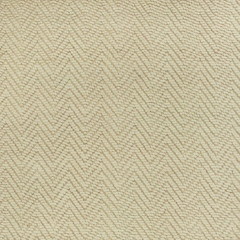 5' X 8' Ivory And Beige Jute Chevron Hand Woven Area Rug