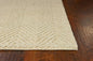 5' X 8' Ivory And Beige Jute Chevron Hand Woven Area Rug