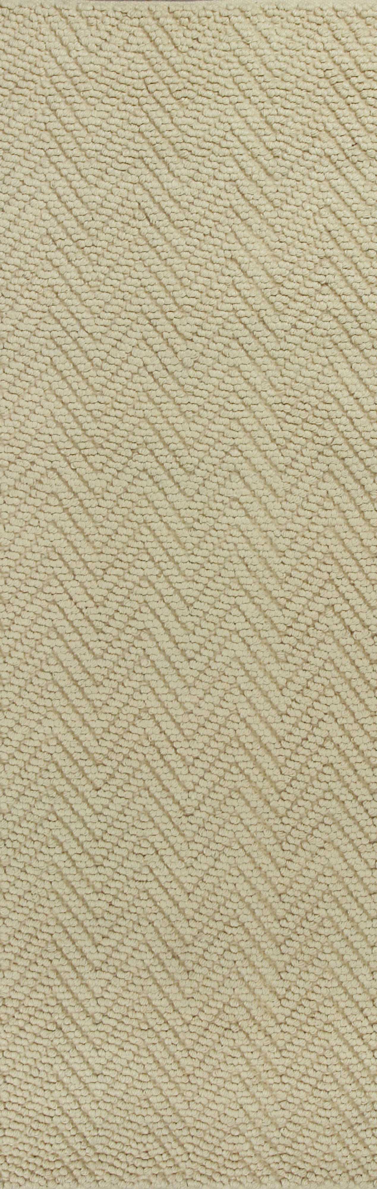 7' X 10' Ivory Chevron Hand Woven Area Rug