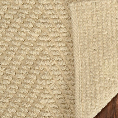 7' X 10' Ivory And Beige Jute Chevron Hand Woven Area Rug