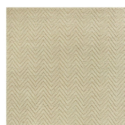 7' X 10' Ivory Chevron Hand Woven Area Rug