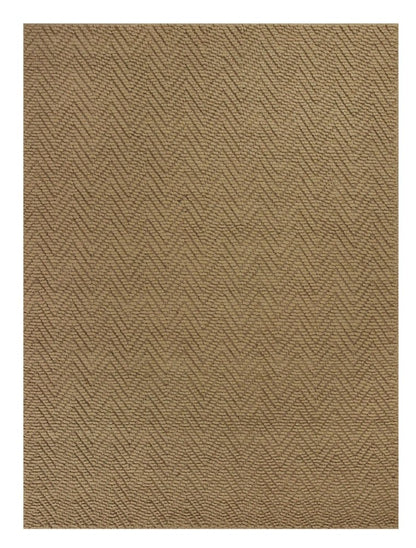 2' X 4' Natural And Brown Jute Chevron Hand Woven Area Rug
