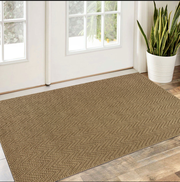 2' X 4' Natural Chevron Hand Woven Area Rug