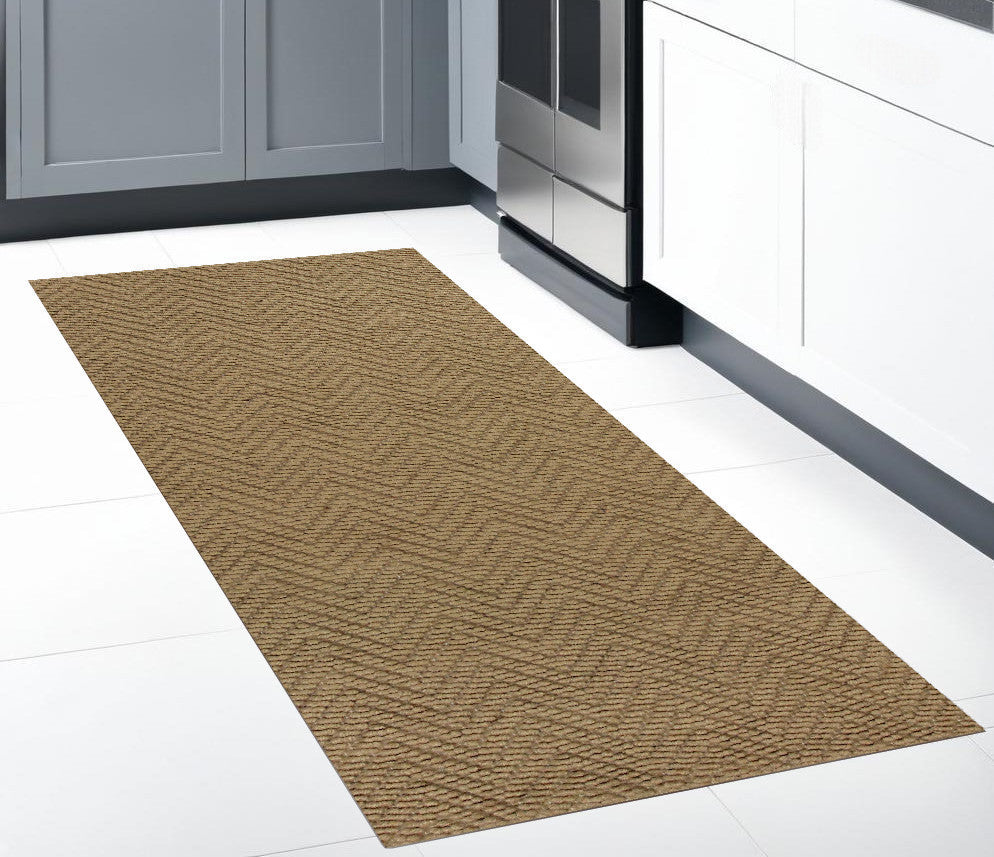 2' X 4' Natural Chevron Hand Woven Area Rug