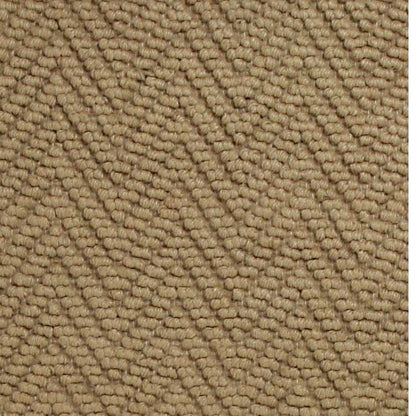 8' Natural And Brown Jute Chevron Hand Woven Runner Rug