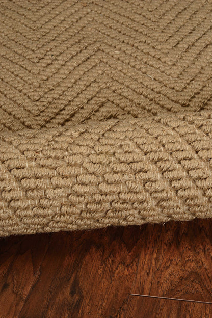 2' X 4' Natural Chevron Hand Woven Area Rug