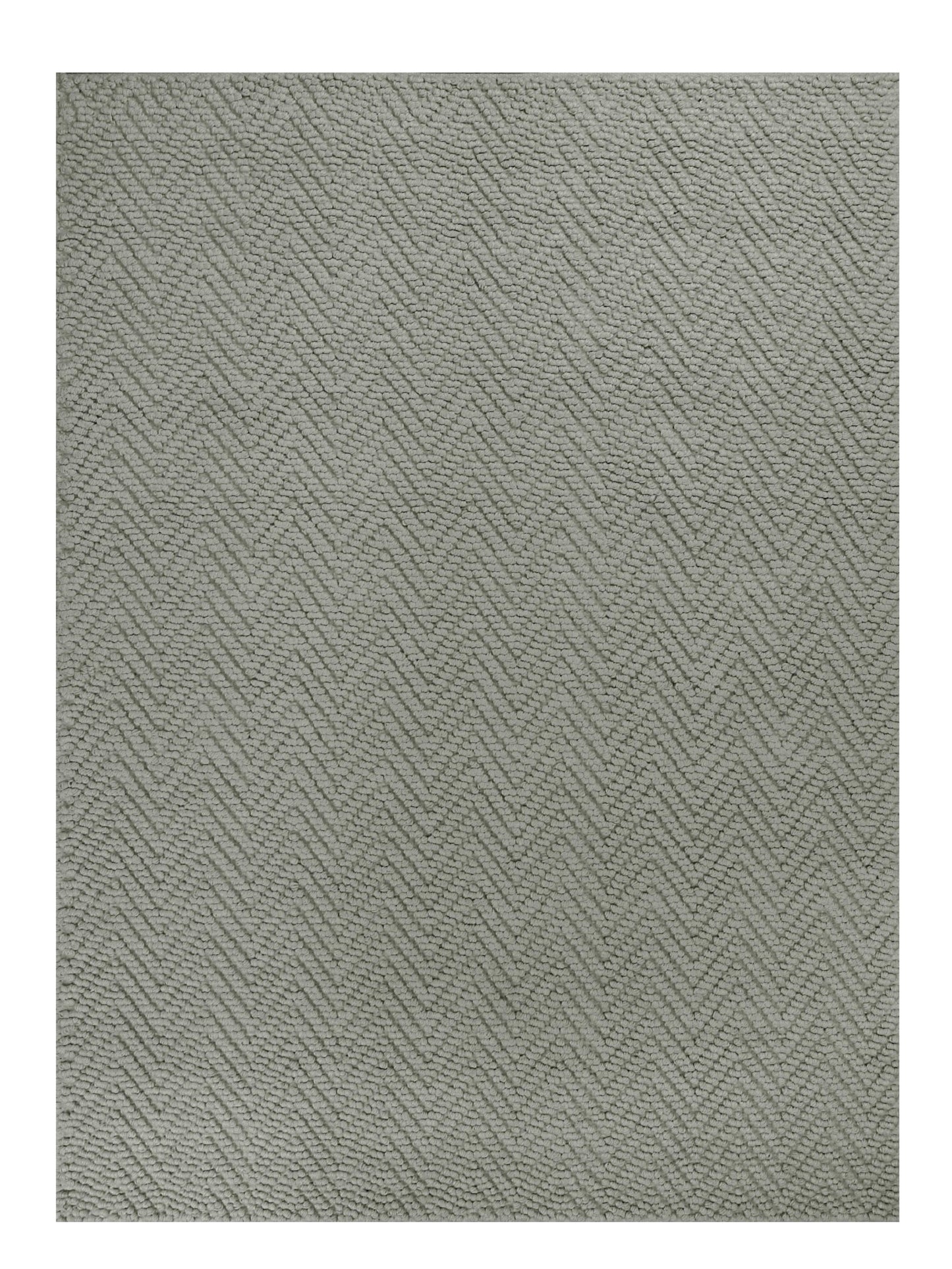 2' X 4' Gray Jute Chevron Hand Woven Area Rug