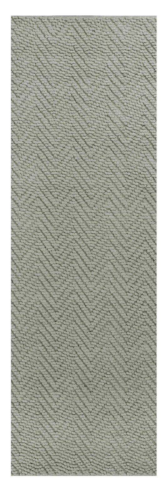 2' X 4' Gray Jute Chevron Hand Woven Area Rug