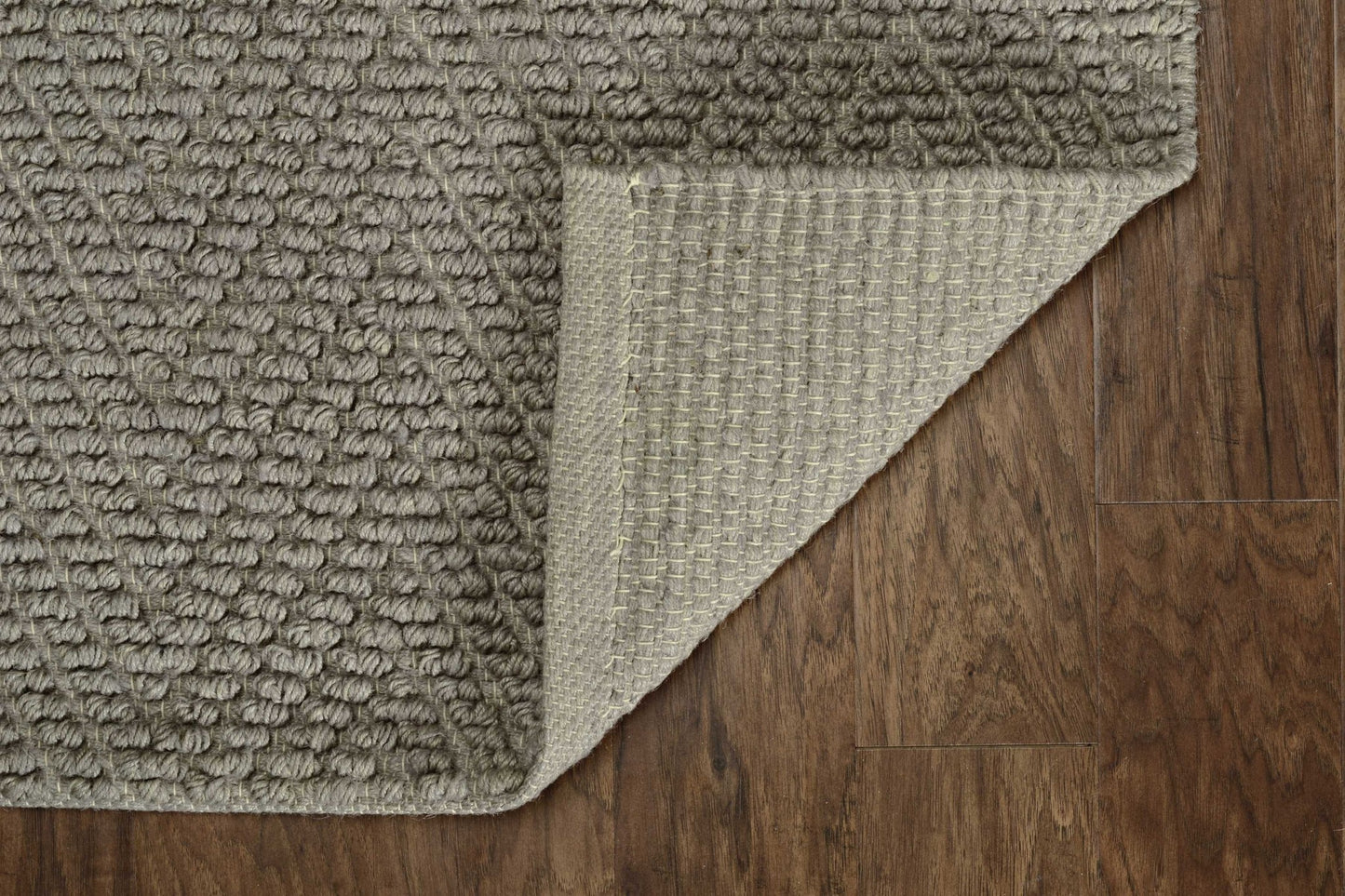 2' X 4' Gray Jute Chevron Hand Woven Area Rug