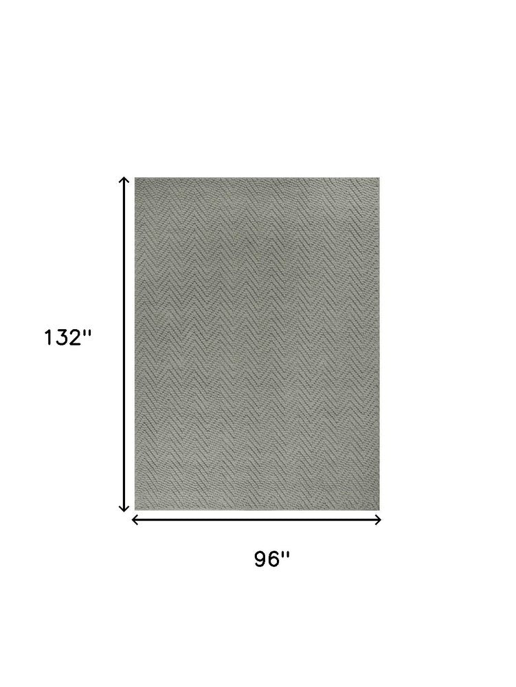 2' X 4' Gray Jute Chevron Hand Woven Area Rug