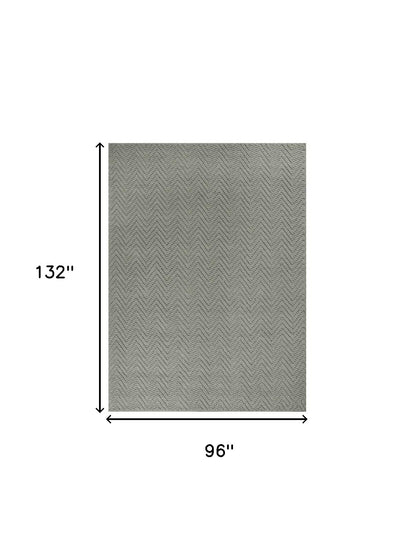 2' X 4' Gray Jute Chevron Hand Woven Area Rug