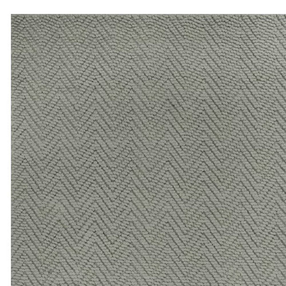 2' X 4' Gray Jute Chevron Hand Woven Area Rug