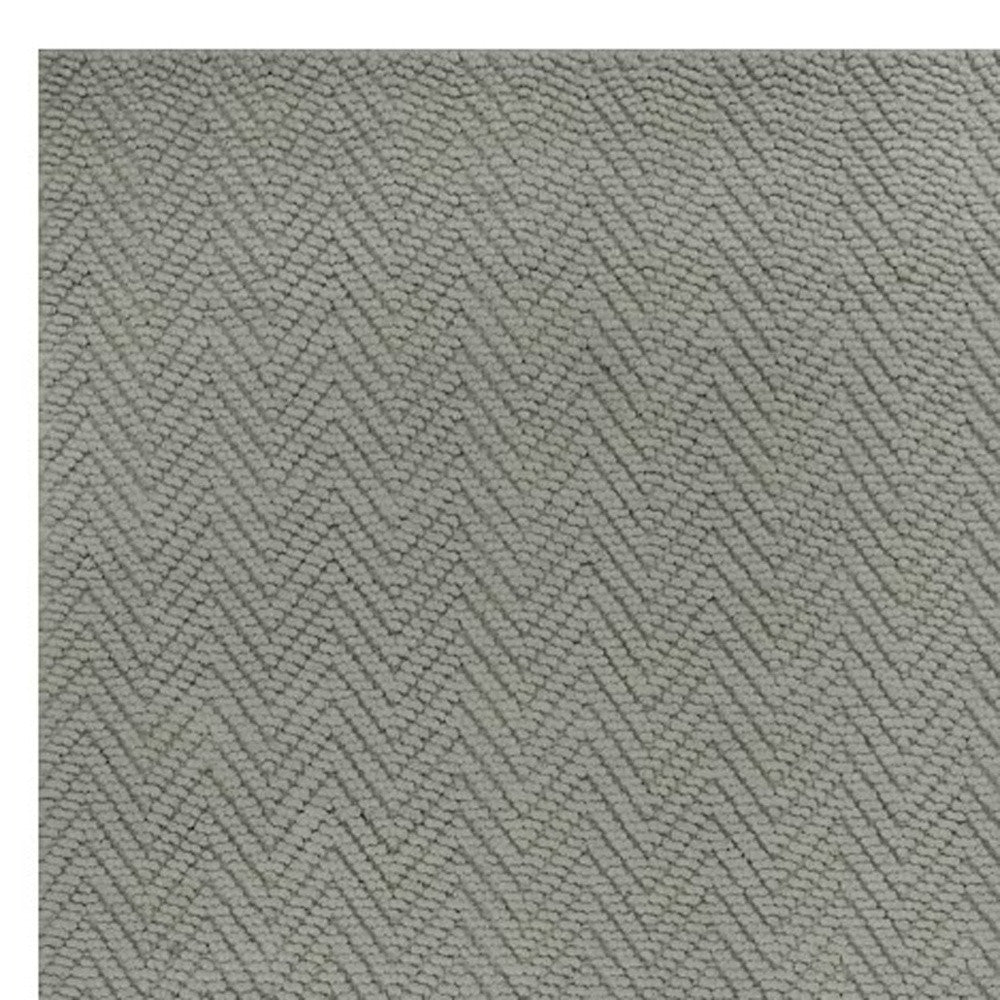 2' X 4' Gray Jute Chevron Hand Woven Area Rug