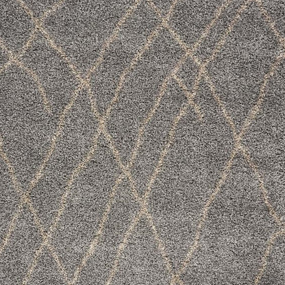 8' X 11' Slate Gray and Tan Abstract Shag Area Rug