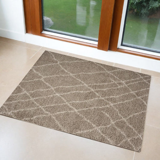 3' X 5' Light Brown Area Rug