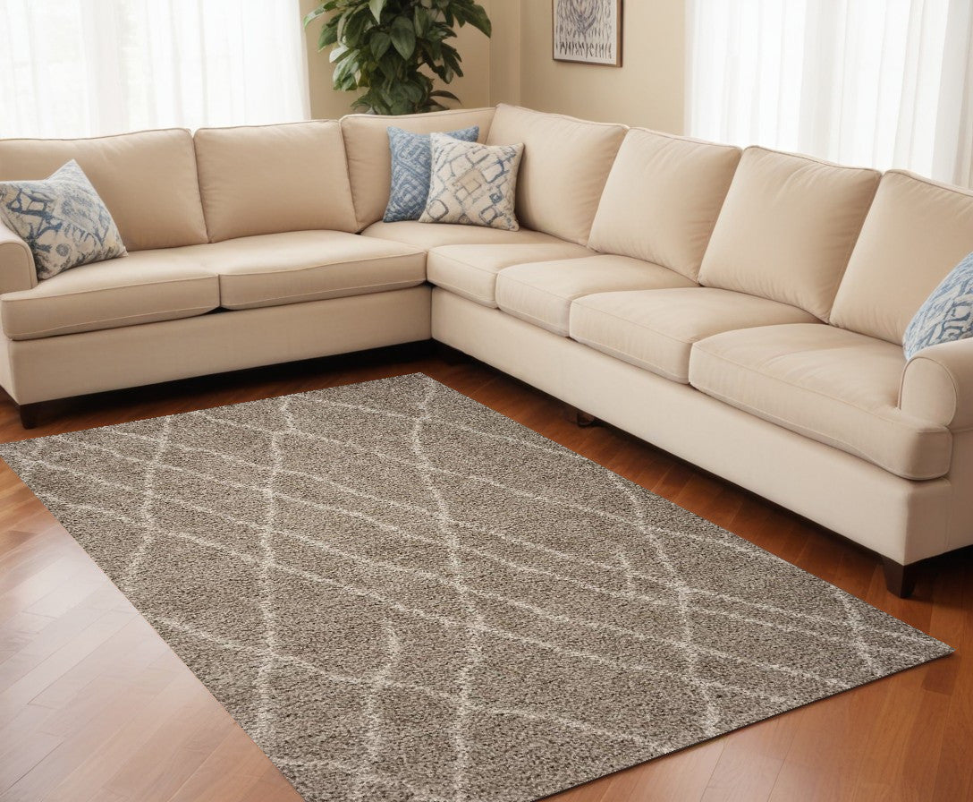 3' X 5' Light Brown Area Rug