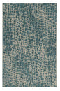 3' X 4' Teal Blue Abstract Indoor Outdoor Area Rug