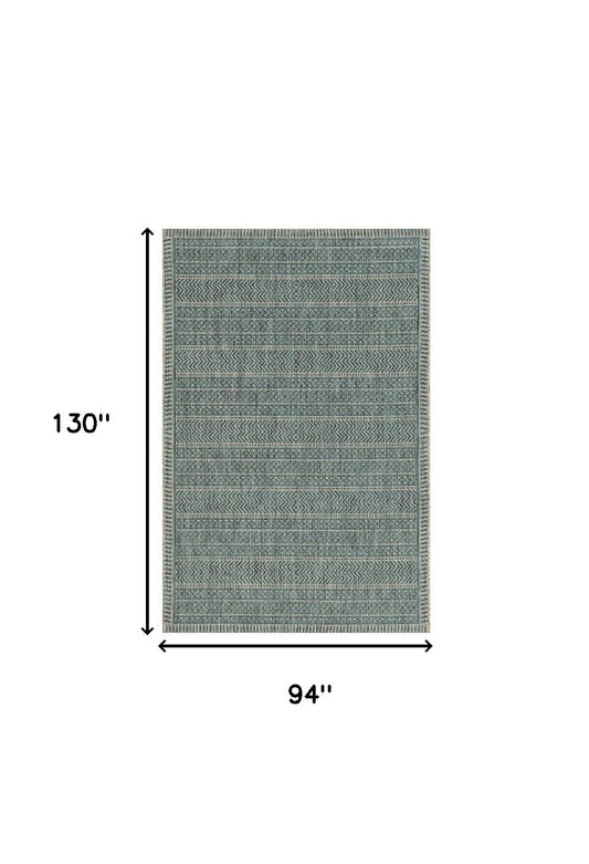 3' X 4' Teal Polypropylene Area Rug