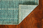 8' X 11' Teal And Beige Geometric Area Rug