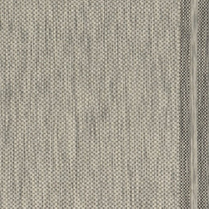 8' X 8' Gray Round Striped Indoor Outdoor Area Rug