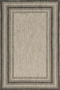 3' X 5' Grey Polypropylene Area Rug
