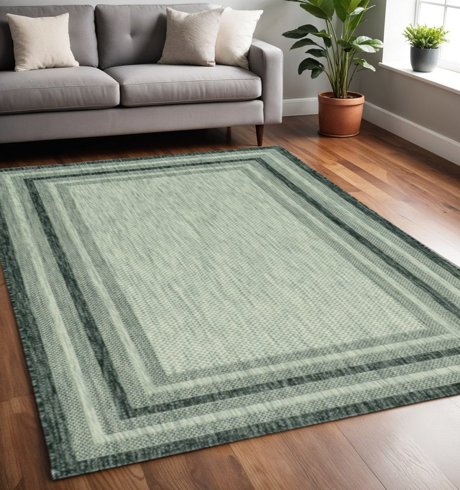 3' X 5' Grey Polypropylene Area Rug