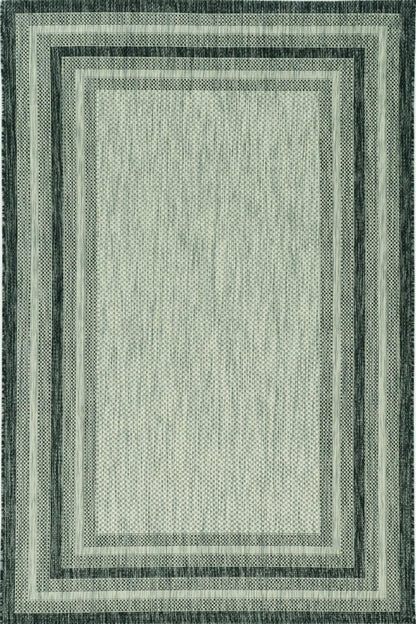 3' X 5' Grey Polypropylene Area Rug