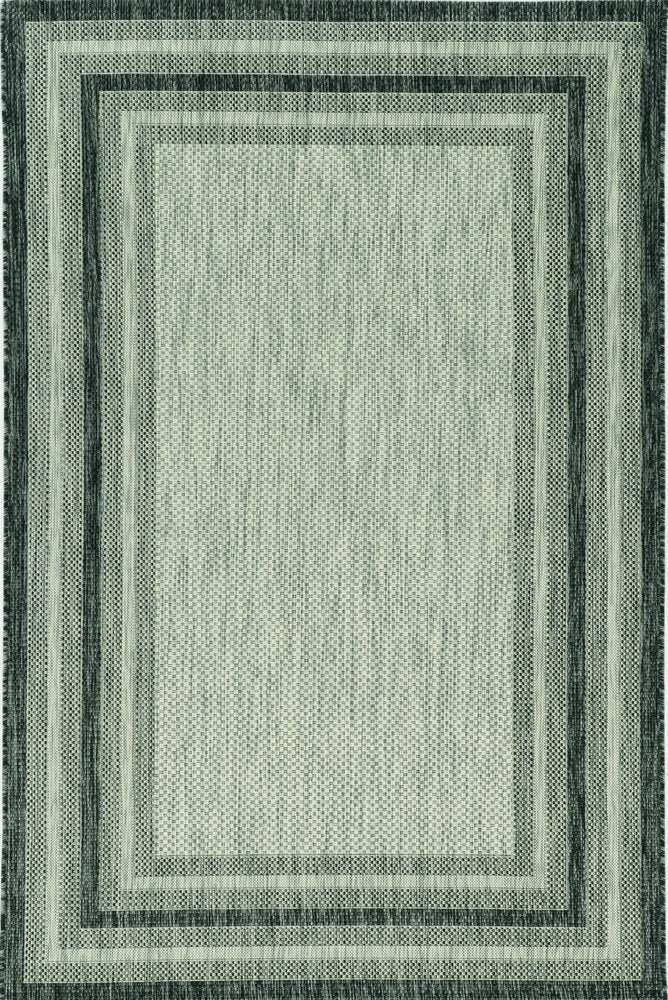 3' X 5' Grey Polypropylene Area Rug