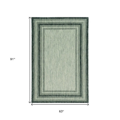 3' X 5' Grey Polypropylene Area Rug