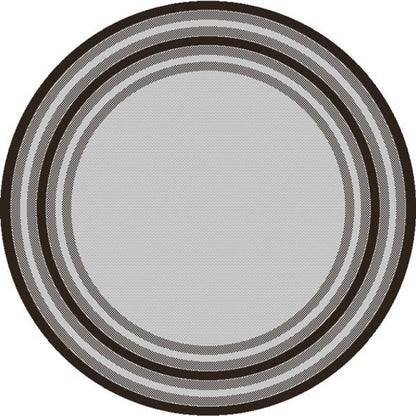 8' X 11' Gray Striped Indoor Outdoor Area Rug