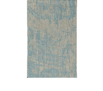 5' X 8' Teal Blue Abstract Indoor Outdoor Area Rug