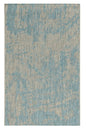 8' X 11' Teal Blue Abstract Indoor Outdoor Area Rug
