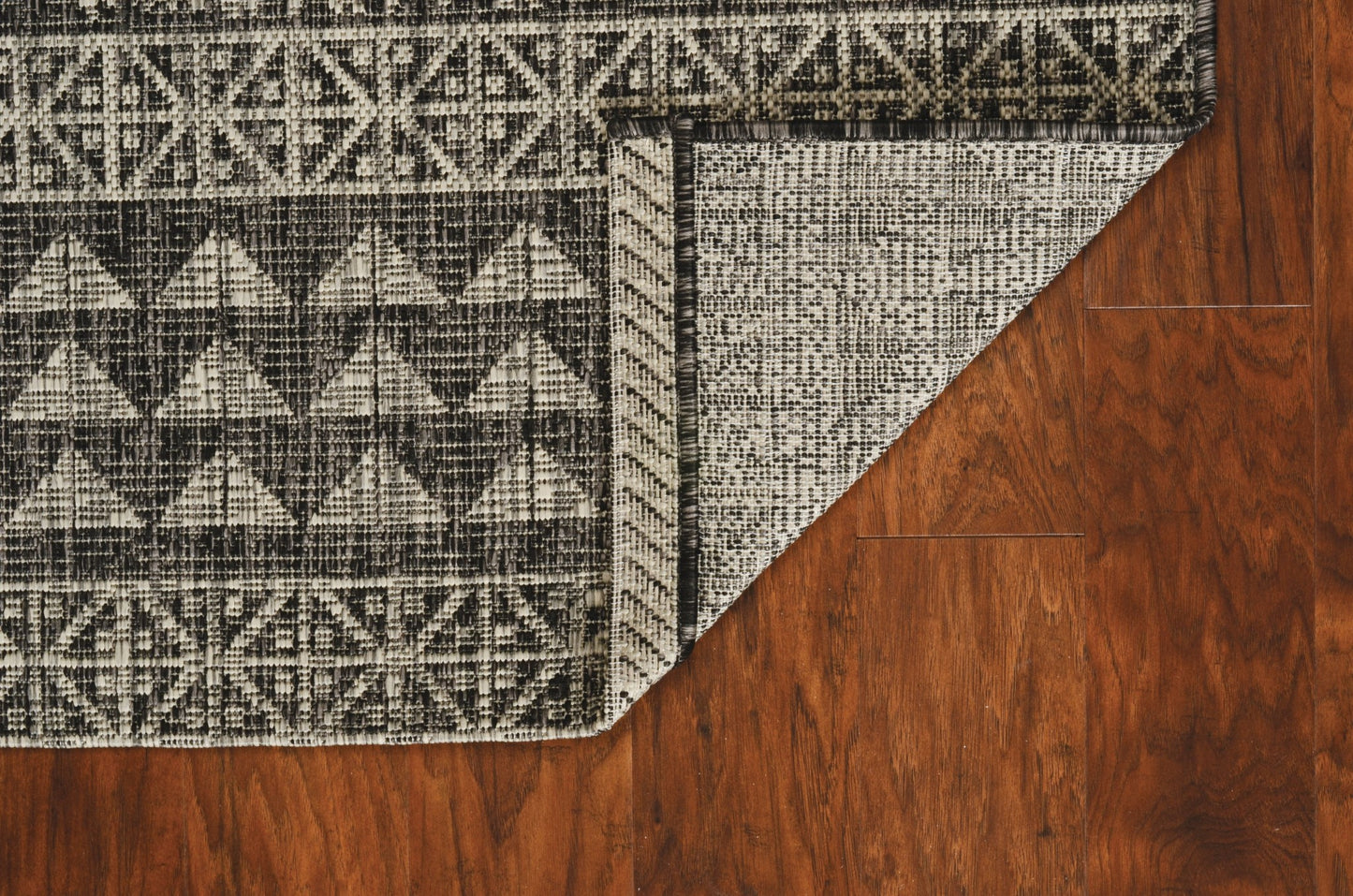 8' X 11' Charcoal Southwestern Indoor Outdoor Area Rug