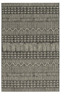 3' X 5' Charcoal And Gray Tribal Area Rug